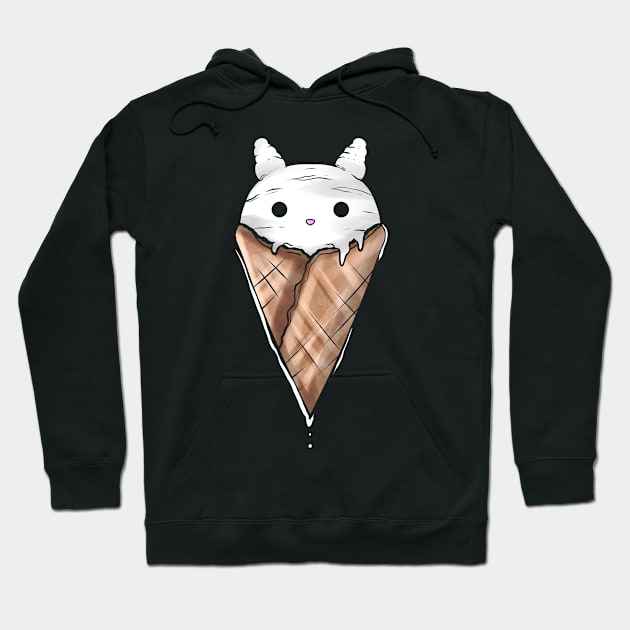 Sweet Easter Bunny Ice Cream Cone On Easter Hoodie by SinBle